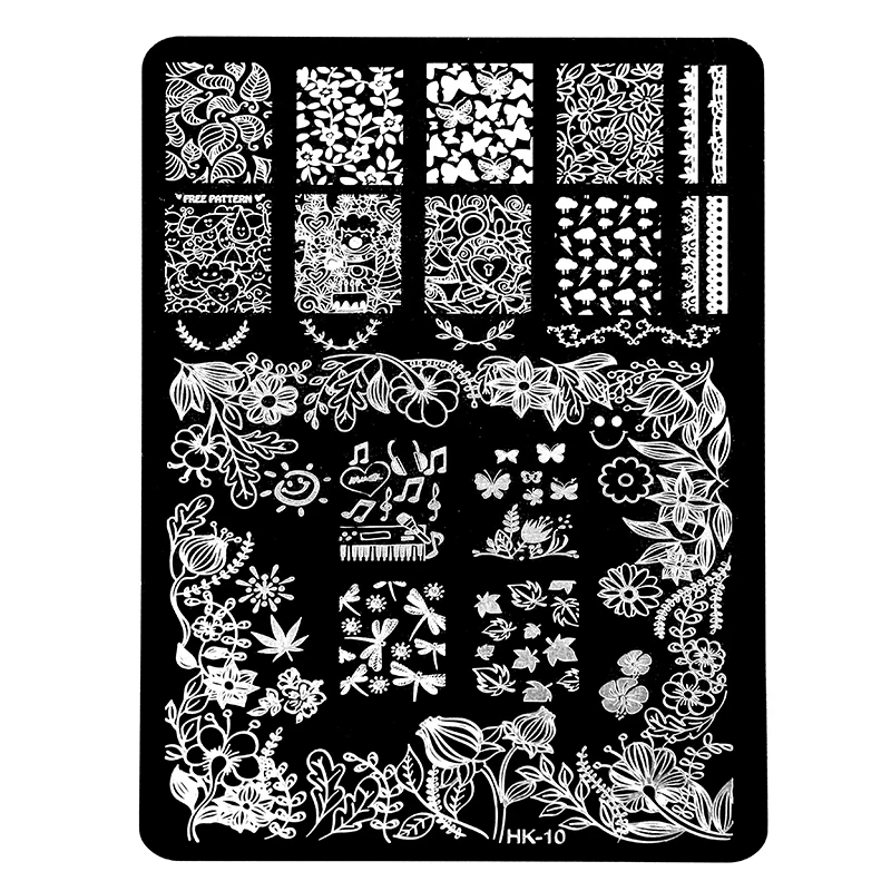 11 шт. женские штампы для дизайна ногтей|stamping template|nail art stamping templateimage plate |