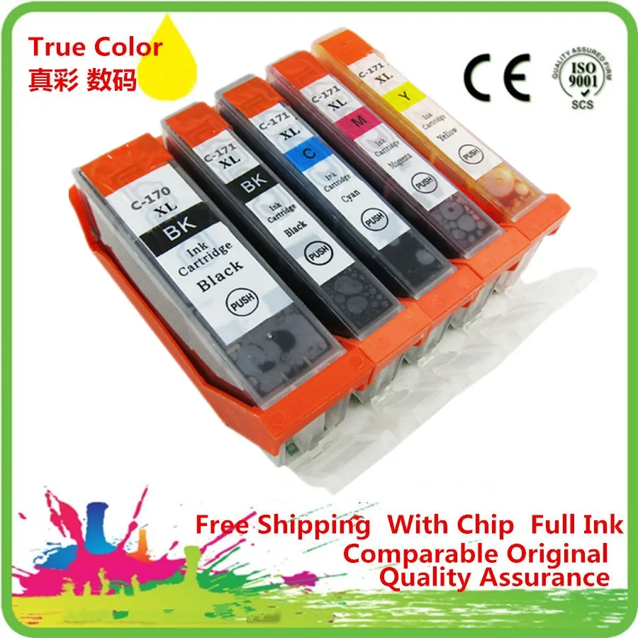 

Replacement PGI 170 PGI-170 XL PGI170 PGI-170XL PGI-170BK Ink Cartridges For Canon Pixma MG5710 MG6810 MG7710 MG-5710