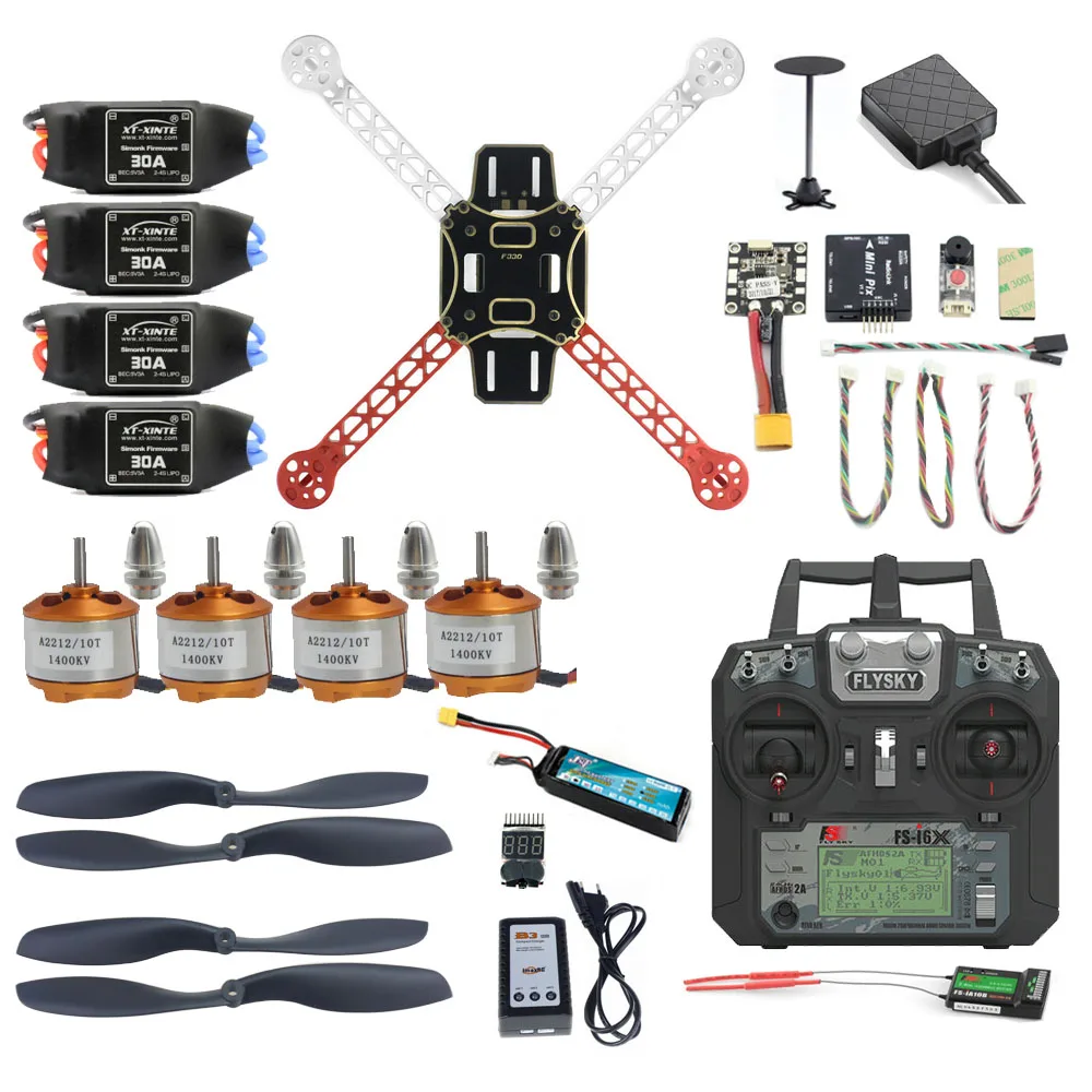 Профессиональный DIY Мини 330 полный комплект FPV Дрон 2 4G 10CH RC 4 осевой Radiolink Mini PIX M8N GPS
