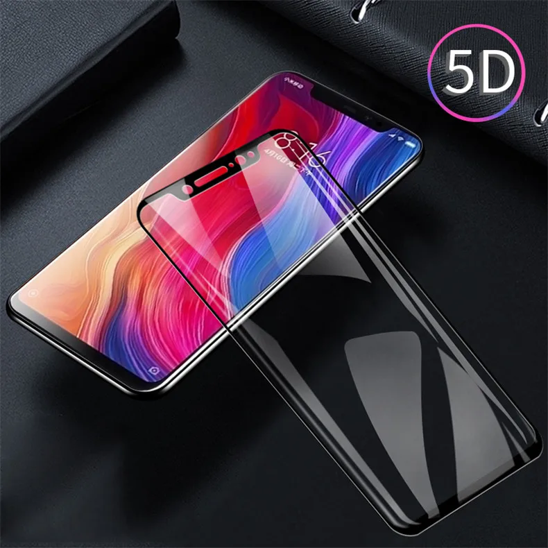 Black glass 5D изогнутые полное покрытие Стекло на для сяоми ми 8 стекло на для ксиоми ми а2 5d Экран протектор 9H защитное стекло на для ксиаоми редми ноут 5 про 32/64 гб Версия стекло for Xiaomi Mi 8 Mi8 A2 Redmi Note 5 Pro 5d - Цвет: Black glass