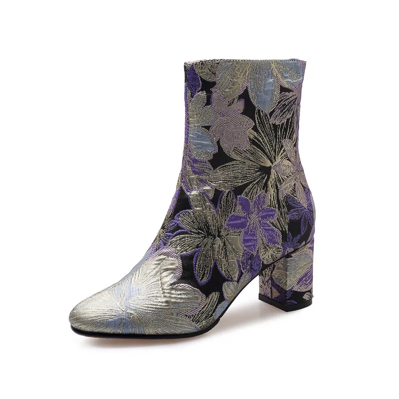 Женские шелковые Ботильоны на молнии MORAZORA Черные ботильоны высоком каблуке с