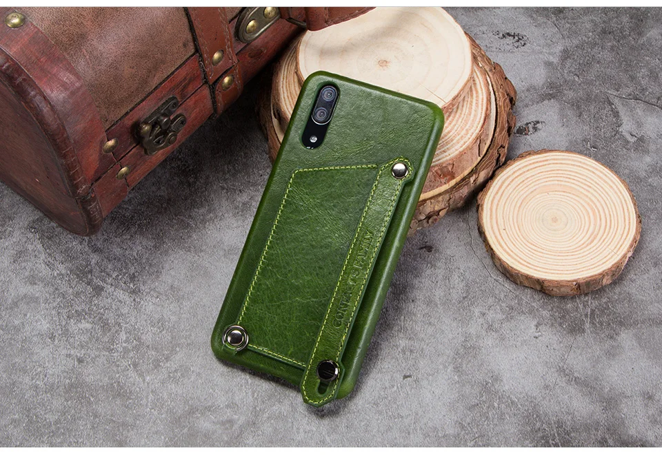 Для huawei P20 тактильный Элегантный чехол из натуральной кожи с бумажник с ручным ремнем Чехол для huawei P20 задняя защитная крышка Coque