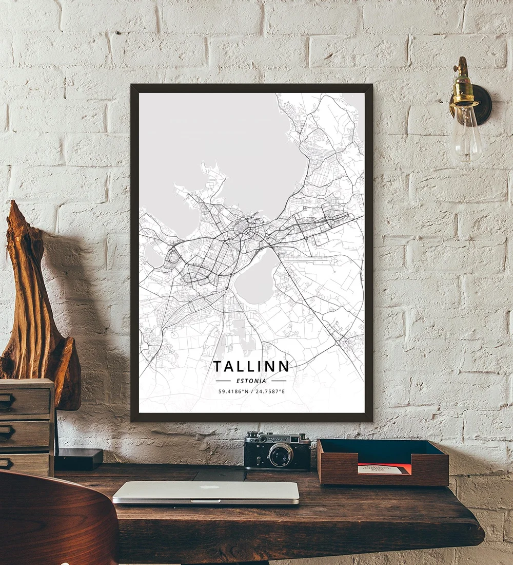 Tallinn Estonia Map Poster | Дом и сад