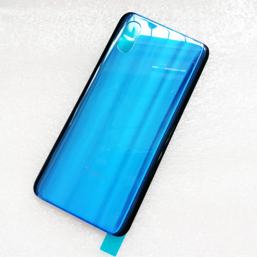 Blue Для Xiaomi mi 8 Pro/mi 8 Explorer корпус батарея Дверь стекло задняя крышка мобильный телефон замена частей чехол - Цвет: Blue