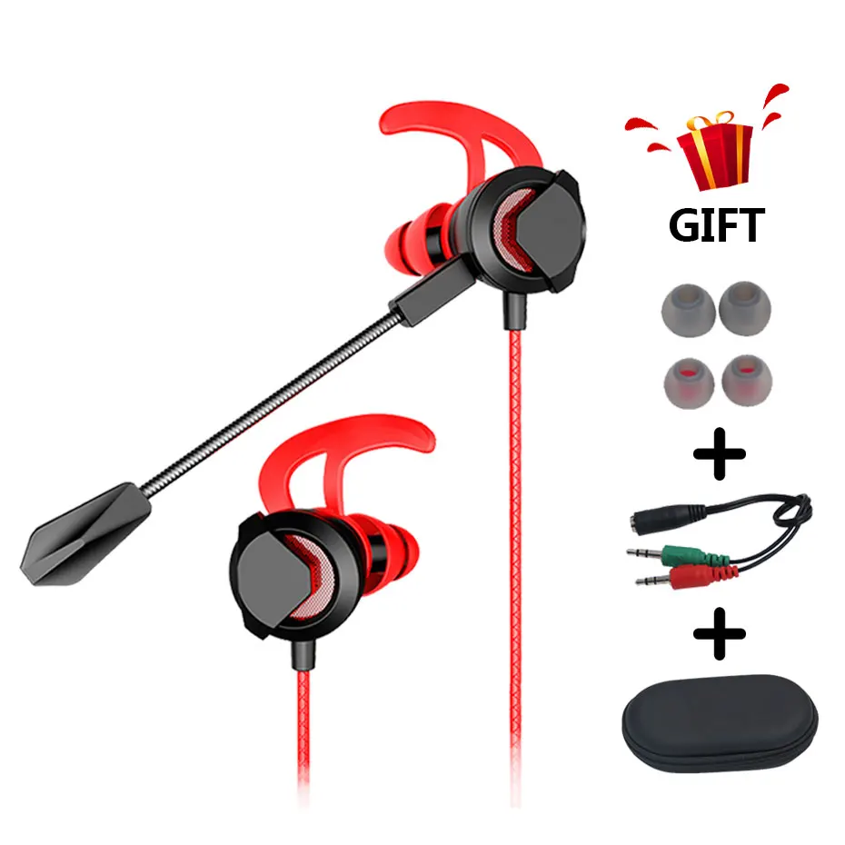 Игровая гарнитура для ПК с микрофоном наушники шумоподавлением 3 5 мм телефона