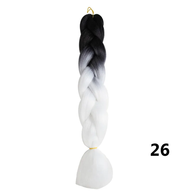 P12/613 Sambraid jumbo косы ombre канекалон 24 inch плетение волос для вязания канекалон крючком косы синтетических крючком волос 100g - Цвет: P12/613
