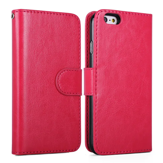 hotpink LAN чехол для iphone 11 PRO Кожаный съемный флип-чехол для iphone XS MAX чехол X XR кошелек для iphone 6 7 8 plus Coque - Цвет: hotpink