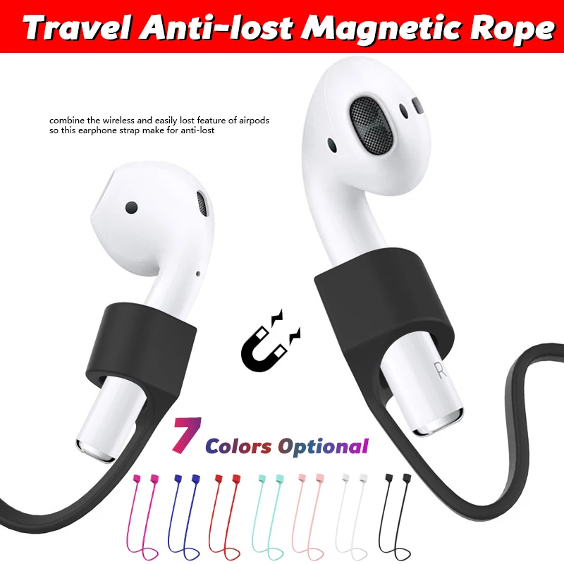 Магнитный ремешок с защитой от потери для Apple AirPods ремешок с защитой от потери магнитный ремешок для i7s i10 i12 i30 TWS наушники силиконовый шнур-кабель
