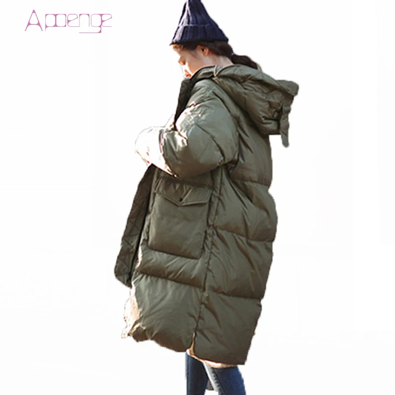 Apoenge Для женщин мягкие хлопковые пиджаки Новинка 2017 года пальто с капюшоном