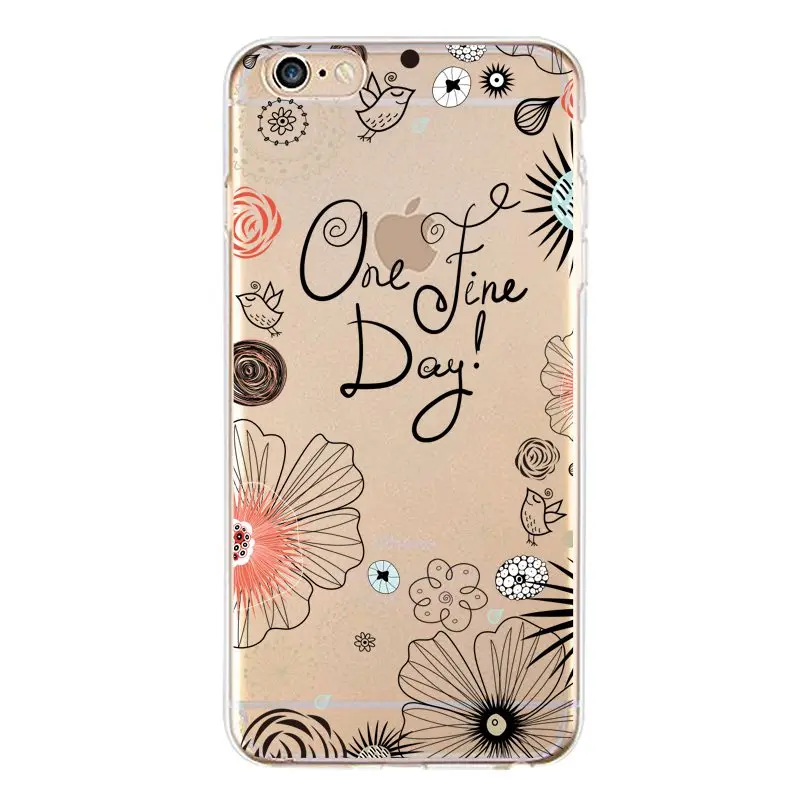 Cute Simple Luxury hand flower deer Soft Clear TPU Phone Case For iPhone 4/4s 5 5s 6 6plus 7 8plus x Free Shipping | Мобильные