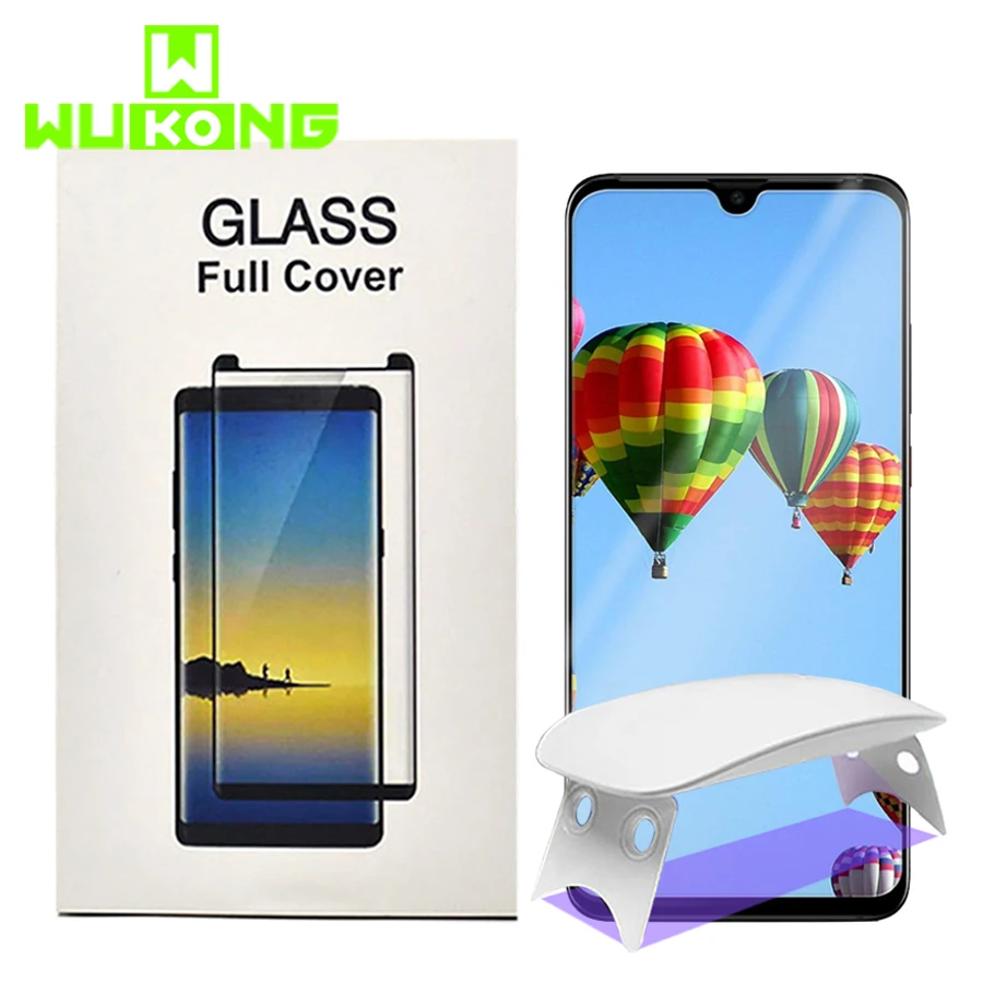 Защитное стекло с полным покрытием для Huawei P30 Pro Mate 20 закаленное УФ Samsung S10e