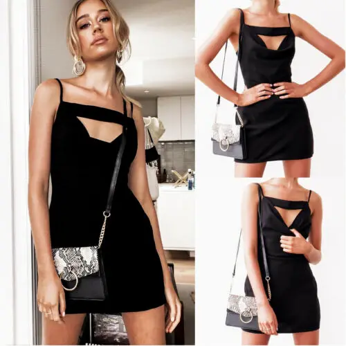 Коллекция 2019 года женская модель вечерняя Клубная одежда черные короткие мини