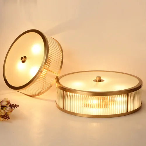 Американский стиль медные светодиодные потолочные светильники в европейском