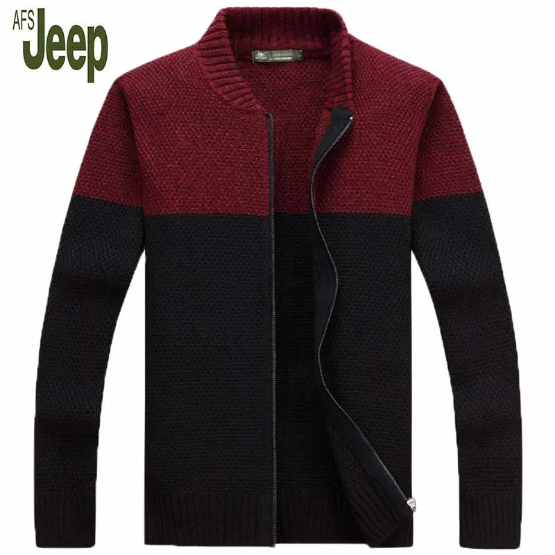 Новый АФН JEEP зима 2018 Костюмы свитер Для мужчин удобные теплый одежда с длинным