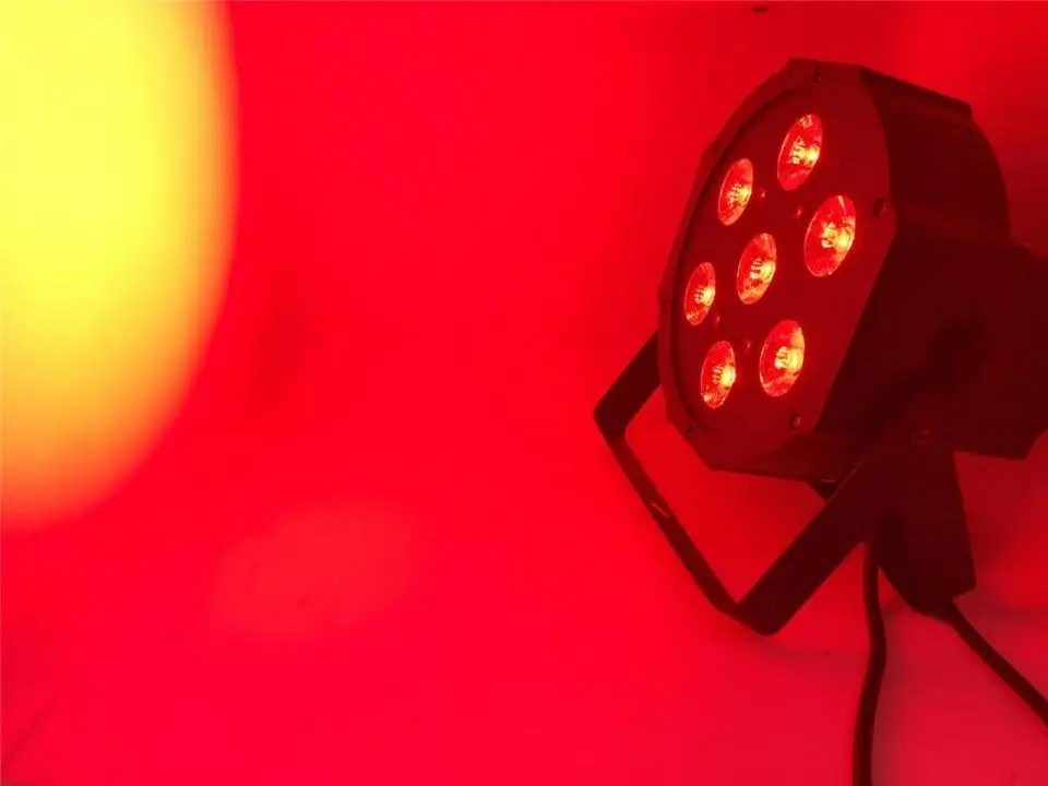 Плосветильник светодиодный 4 в 1 прожектор с CREE RGBW 7x12 Вт 4/8 каналов|light dmx|stage lightled dj |