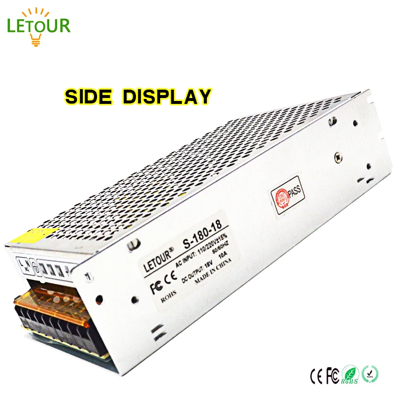 18V10A DC Питание Двигатель адаптер AC110V-220V трансформатор 18 В 180 Вт светодиодный