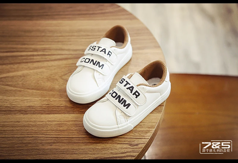 2017 весенние спортивные повседневные модные маленькие белые туфли для мальчиков