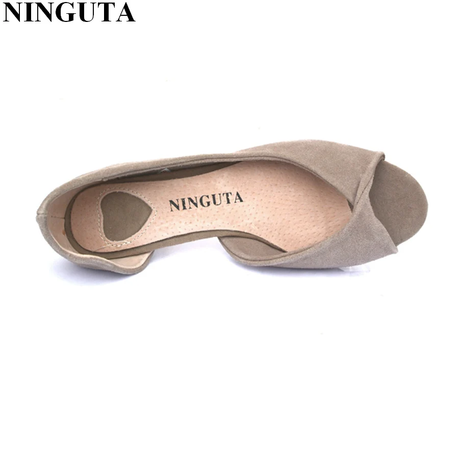 Туфли лодочки женские из натуральной кожи с открытым носком на высоком