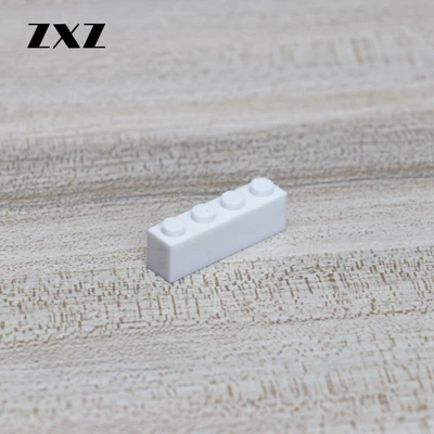 White MOC детские образовательные игрушки блоки пластиковые детали для конструктора 1x4 совместимый с лего 3010 части игрушки для девочек мальчиков 1000 шт - Цвет: White