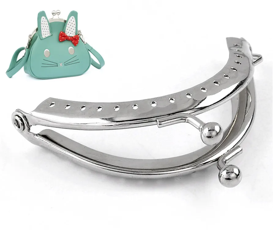 PACGOTH сплав на железной основе Kiss застежка кошелек с замком рамка Arch серебряный