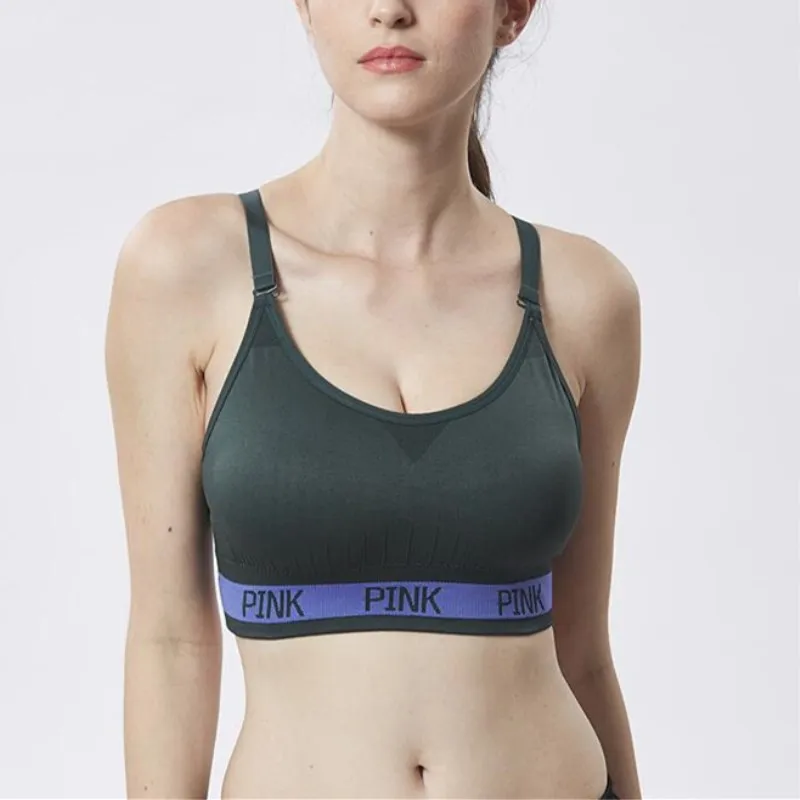 Pholeey Sexy Adjusted-straps Letter Wire Free Female Bra Y-line Straps Women Vest Three Quarters Cup P18179 | Женская одежда