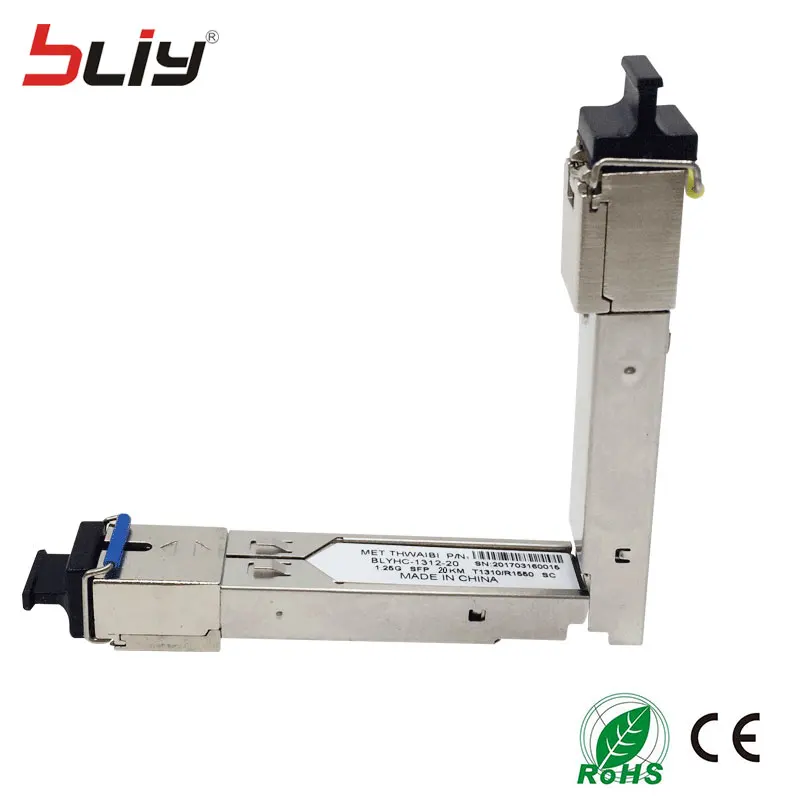 10 пар bliy sfp модуль SC 20 км одиночный режим волоконный коммутатор gigabit ethernet