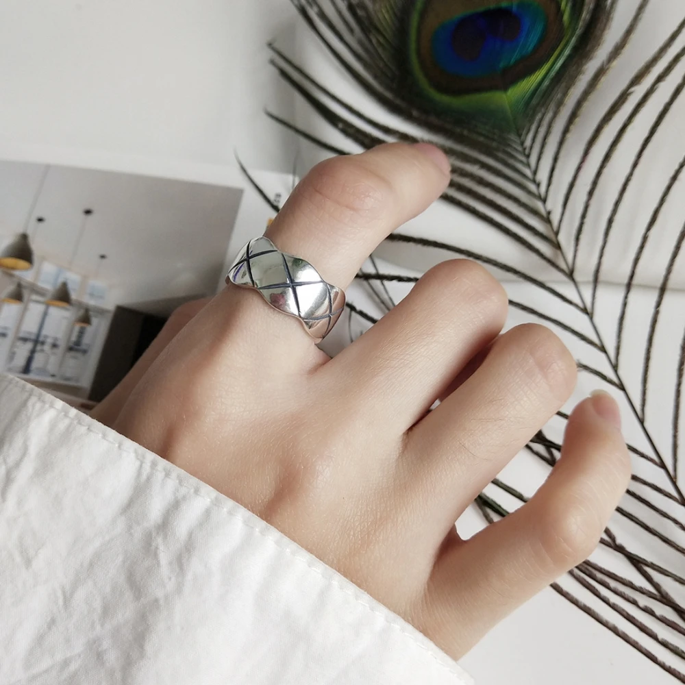 LEVEN необычное винтажное стандартное серебряное кольцо с X образным дизайном для