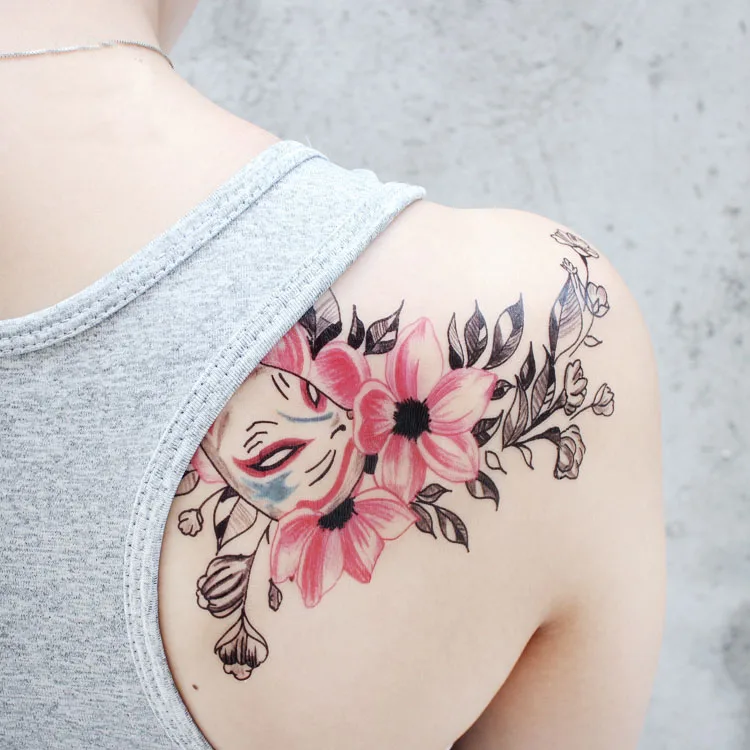 Красочные животные цветок дизайн временные татуировки наклейки