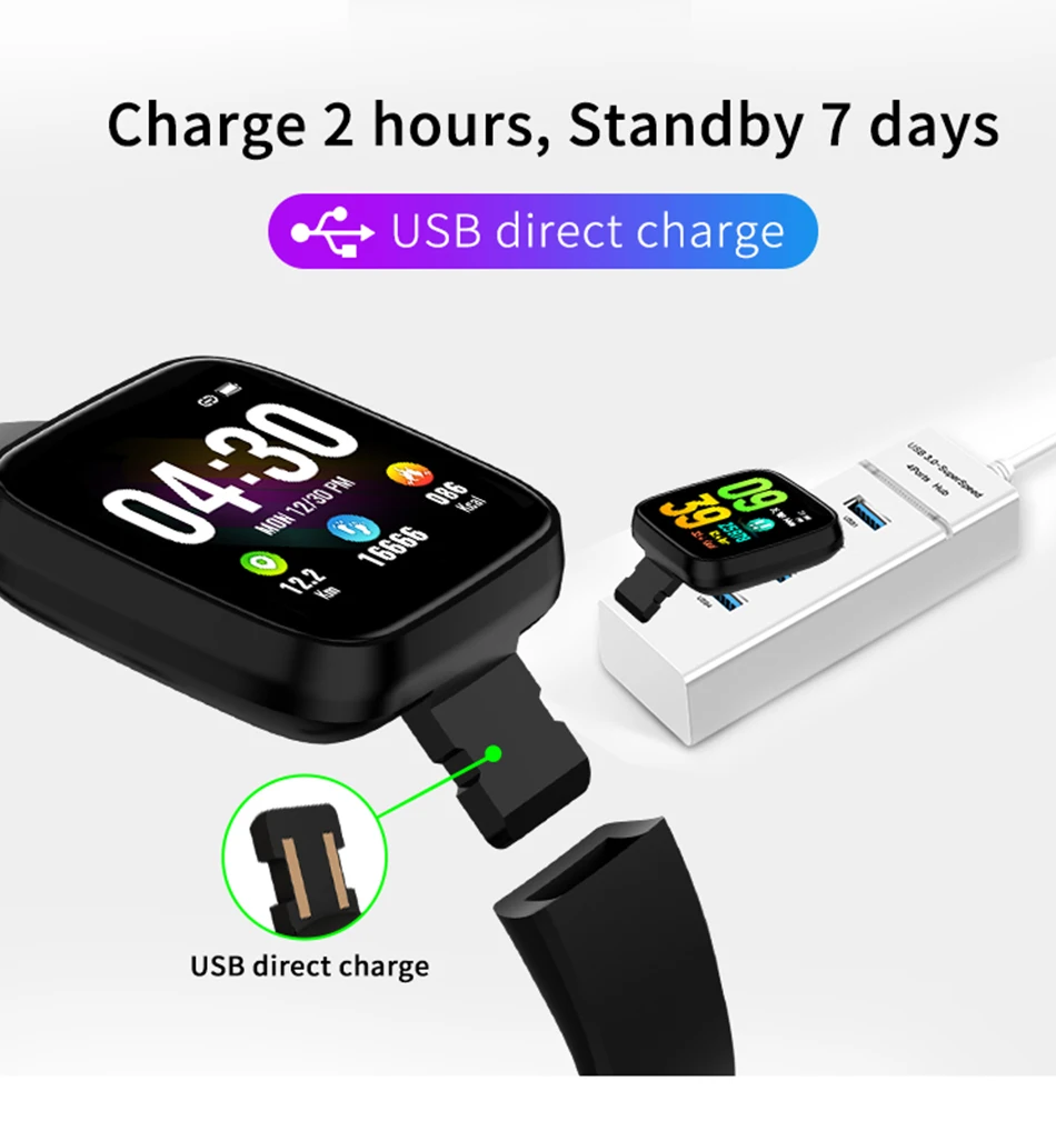 Toleda B9 BT SPO2 монитор сердечного ритма девушка Смарт Браслет часы с зарядкой USB зарядное устройство спортивные часы подарочные товары для