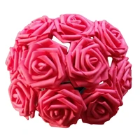 25 heads 8cm new colorful artificial pe foam rose flowers bride bouquet home wedding decor scrapbooking diy supplies