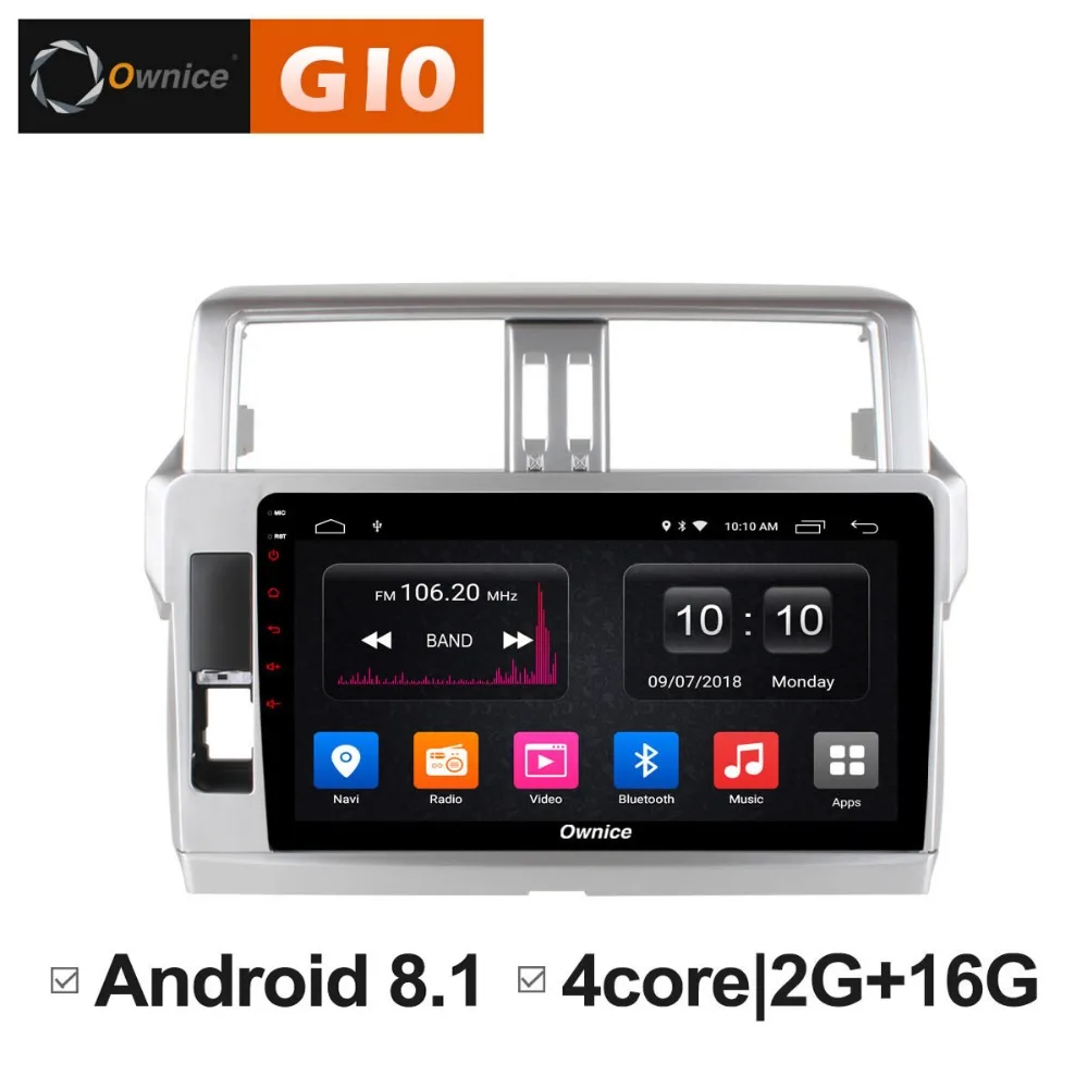 Android 8 1 четырехъядерный 2 ГБ ОЗУ + 16 Гб ПЗУ автомобильный DVD-плеер для Toyota Land Cruiser Prado