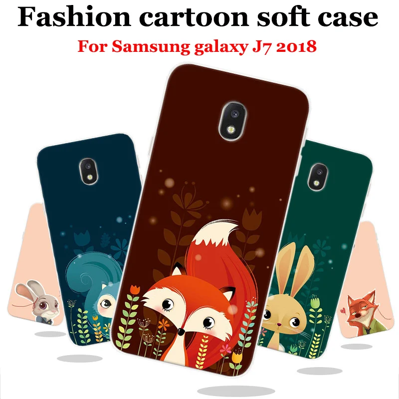 Для Samsung Galaxy J7 2018 чехол милый мультяшный для J 7 Чехол Мягкая задняя крышка SM-J737