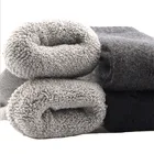 Мужские шерстяные носки, утепленные термоноски, мужские зимние теплые мягкие короткие носки, однотонные удобные высококачественные повседневные мужские носки, шерстяные