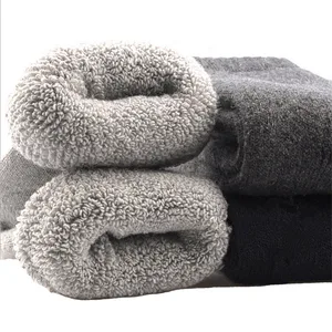 Мужские шерстяные носки, утепленные термоноски, мужские зимние теплые мягкие короткие носки, однотонные удобные высококачественные повседневные мужские носки, шерстяные