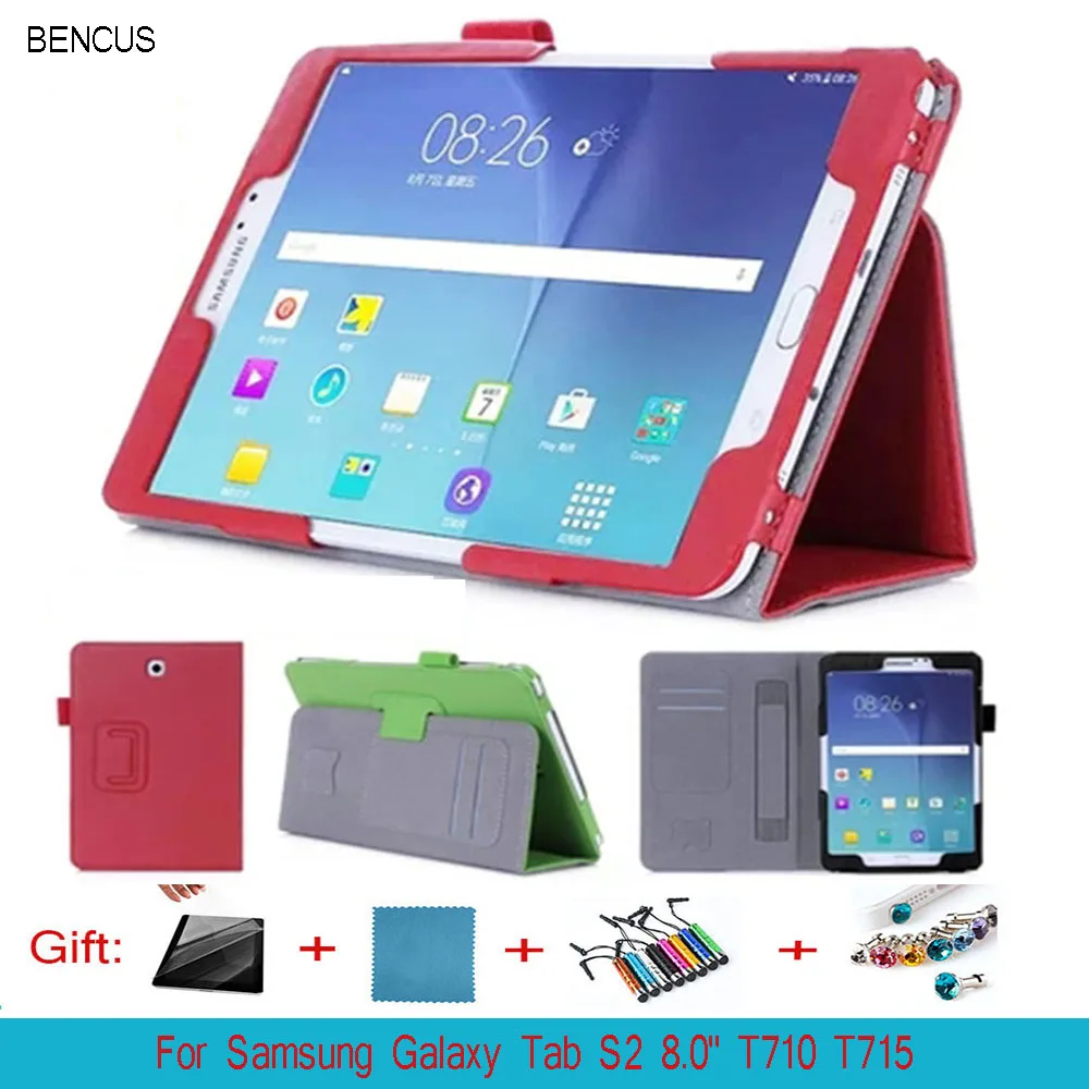 Bencus Tab S2 8.0 чехол sm t710 T715 PU кожаный с ручной ремешок Авто держатели для планшета