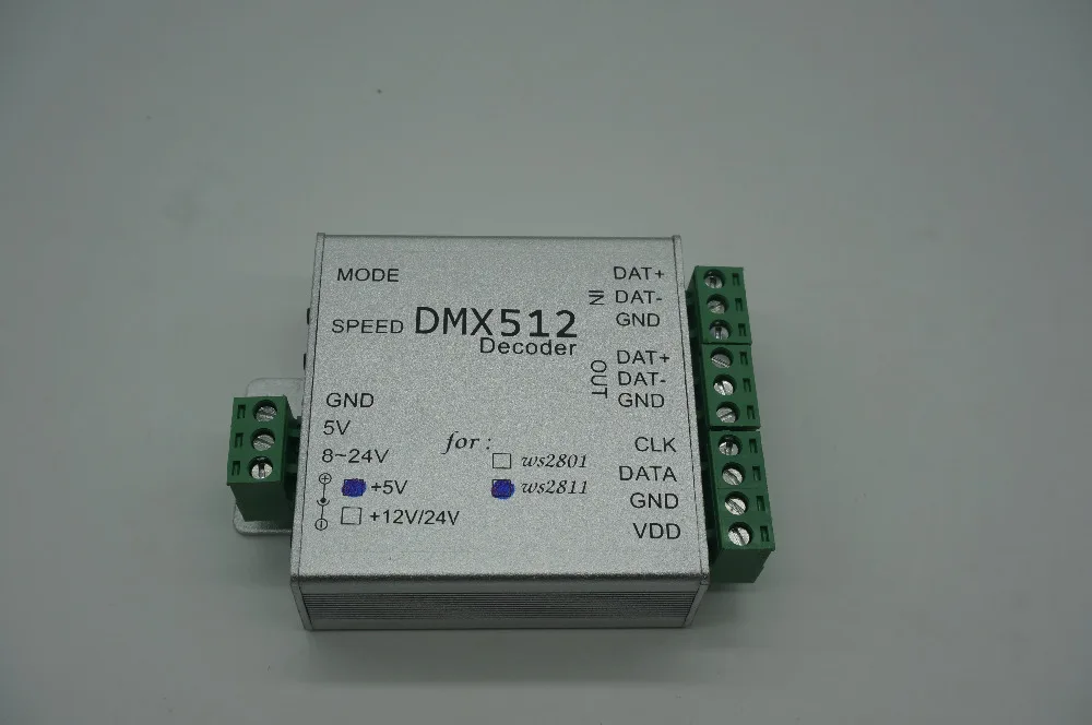 DMX к WS2811 LED SPI конвертер 512 выход Max170 5V пикселей контроллер Бесплатная доставка|pixel