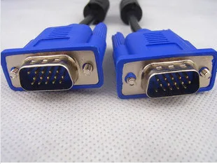 VGA высококачественный черный 1 5 м штекер-штекер 3 + линия Высокое разрешение