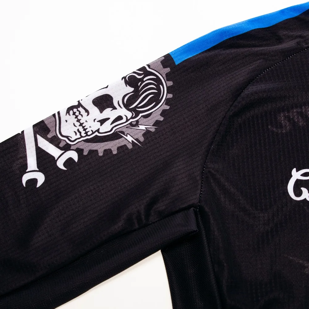 Pro Мужская дышащая одежда для велоспорта Черная Спортивная с длинным рукавом