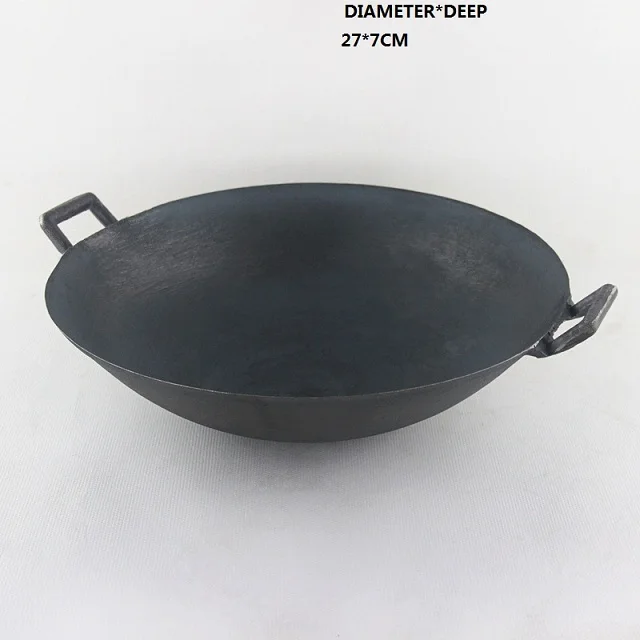 Чугунный вок кастрюля без покрытия NON-STICK классический кемпинг на открытом воздухе - Цвет: 27