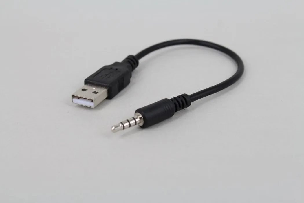 USB a male to 3.5 MM charging cable computer audio car MP3 bluetooth headset charger cables |