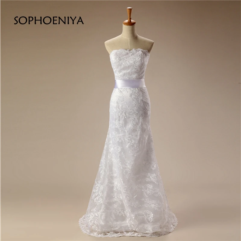 

New Arrival Robe de mariee Strapless Off the Shoulder Appliques Bow Mermaid Wedding dresses 2021 Gelinlik Vestido de noiva