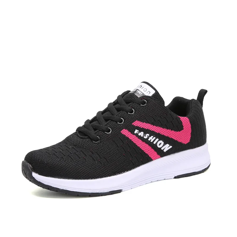 Новинка брендовая летняя модная дышащая ткань обувь на толстой платформе