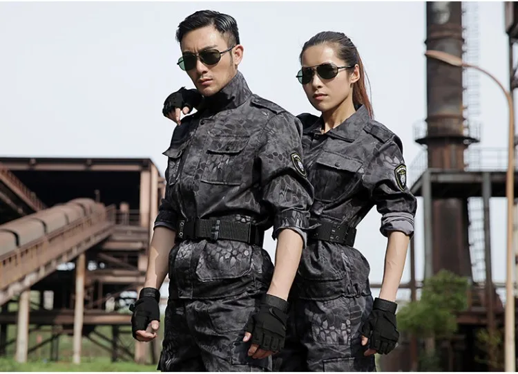 Uniforme Militar черный желтый питон Тактическая Военная Униформа CS для мужчин Tatico армейская Военная камуфляжная одежда для женщин