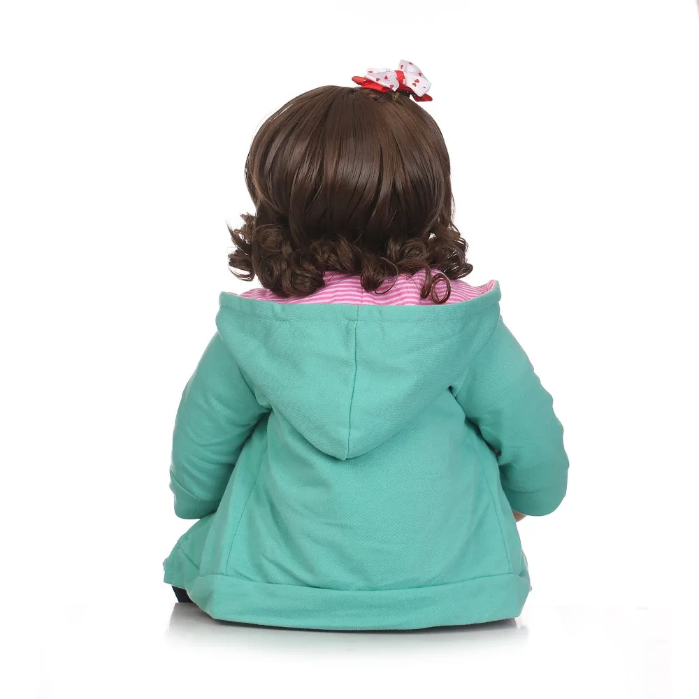 NPK 58 см силиконовые виниловые Детские куклы Reborn очаровательные Куклы reborn bebe