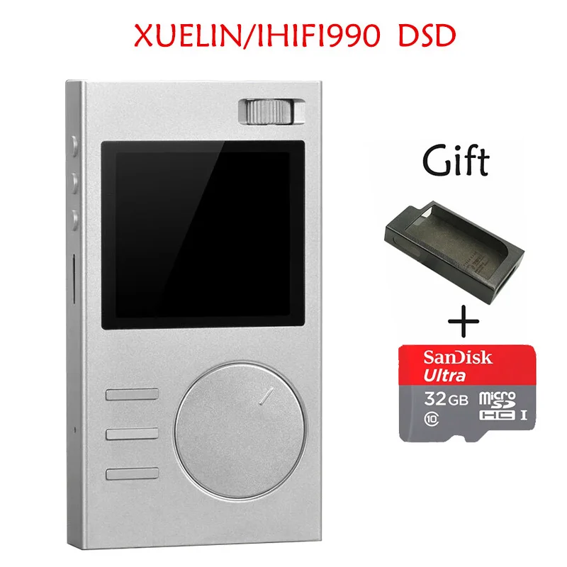 Новинка 2017 года xuelin ihifi990 DSD Портативный без потерь HiFi аудио MP3 плеера с HD OLED Экран