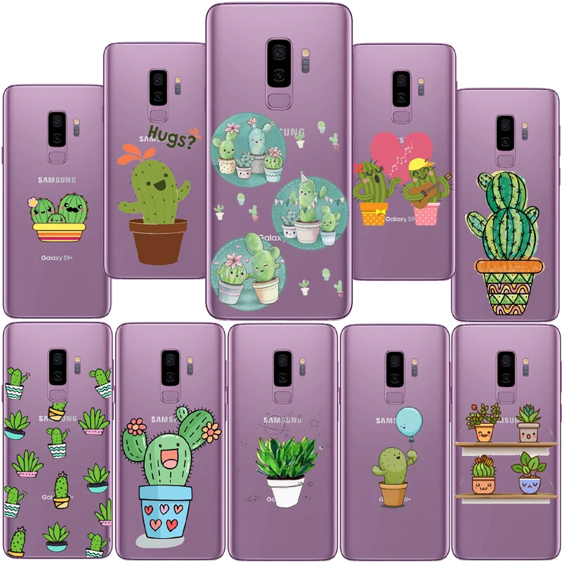 Кактус листья зеленый узор чехол Силиконовый ТПУ для телефона Samsung 2016 2017 A3 A5 A7 J3 J5