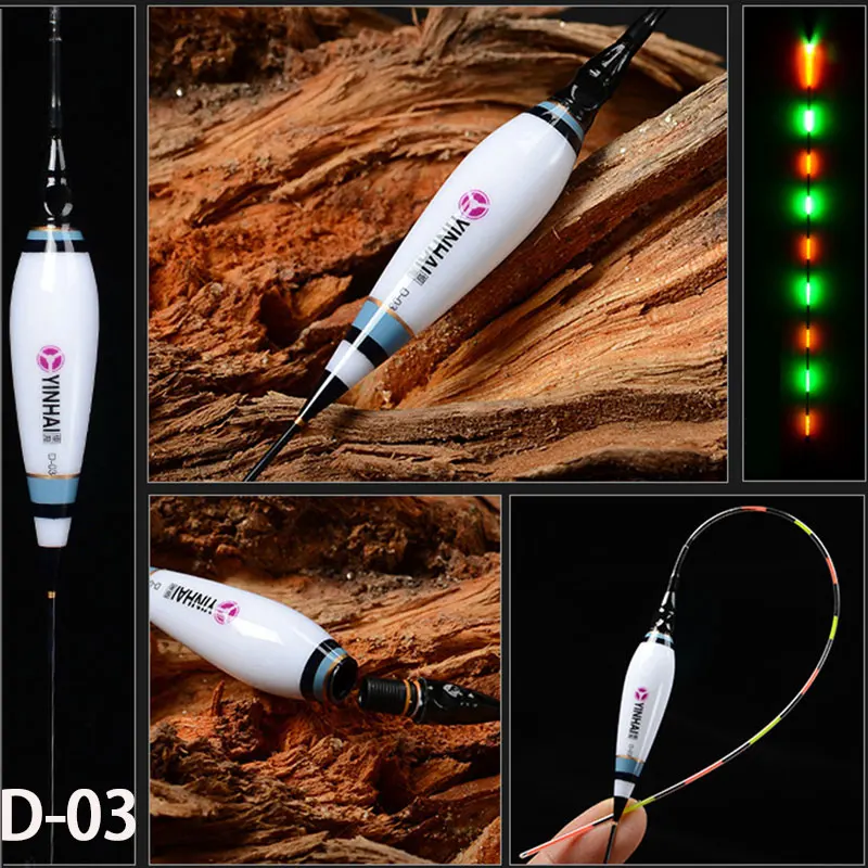Цвет: желтый WLPFISHING Brand New Fishing Floats Luminous Floats Night Light Fishing Best Choise Nano Plastic Material Fishing Bobbers Gifts - Цвет: Цвет: желтый