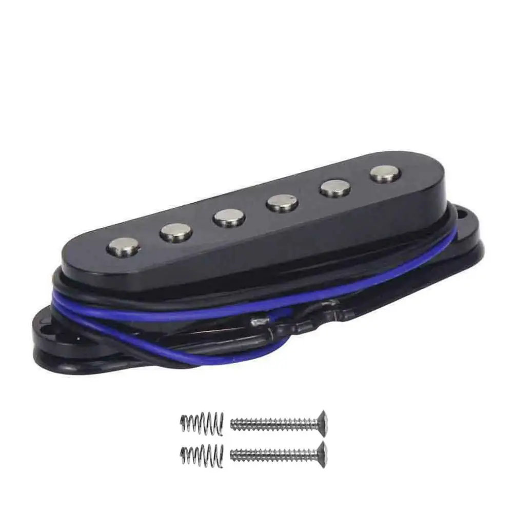1pcs middle FLEOR 1 шт. Винтаж Alnico 5 пикап Страт гитары одной катушки пикап шеи/средний/мост Пикап Черный для выбора - Цвет: 1pcs middle