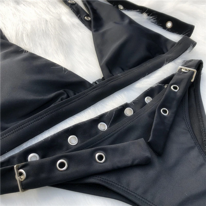 Однотонные пляжные купальники сексуальные женские регулируемые горячие летние