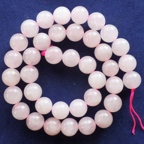 (1 прядь/Лот) оптовая продажа натуральный розовый кварцовый Круглый свободный